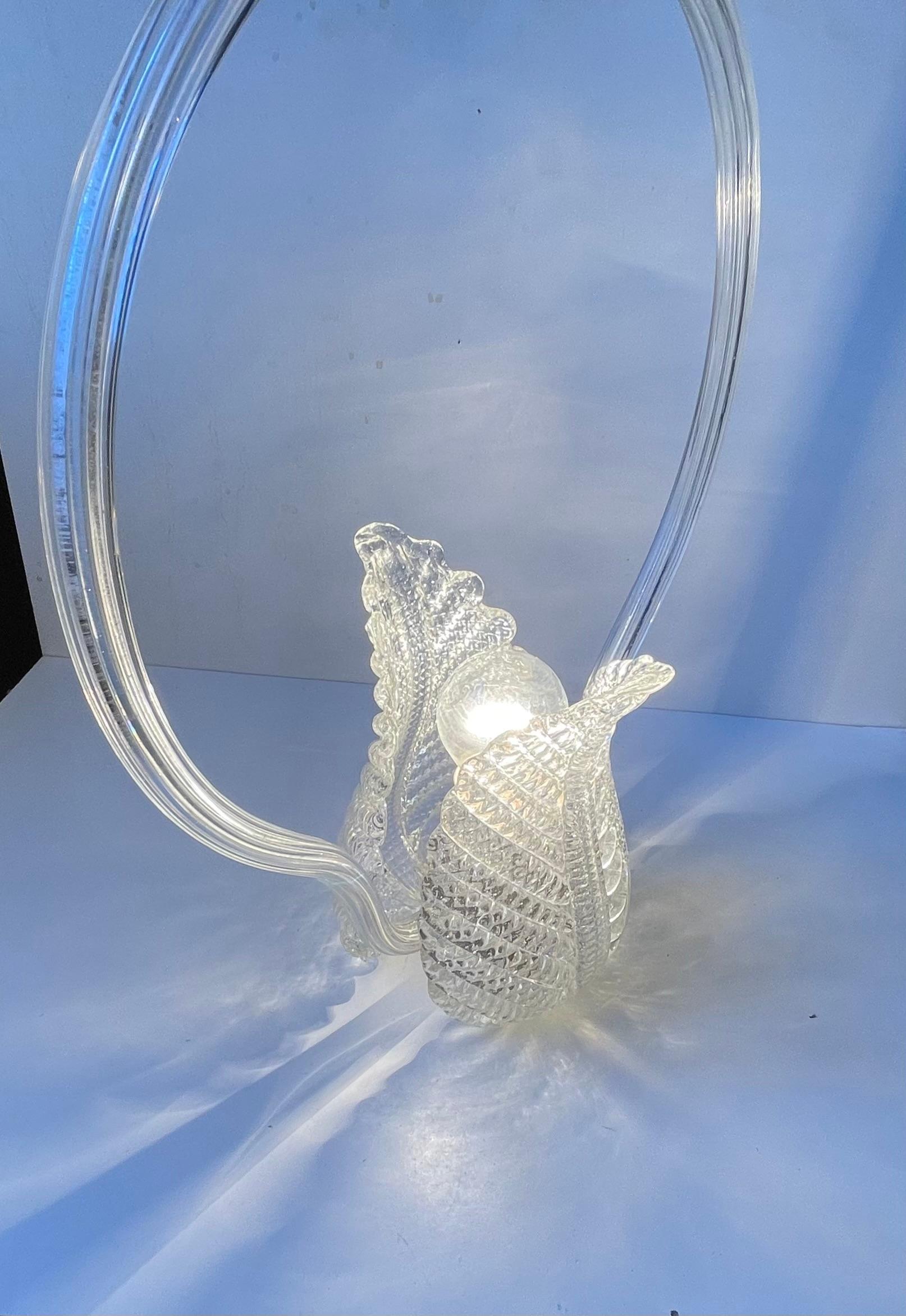 Lámpara de techo Ercole Barovier & Toso Hoja de cristal de Murano, Italia Década de 1940 mediados del siglo XX en venta