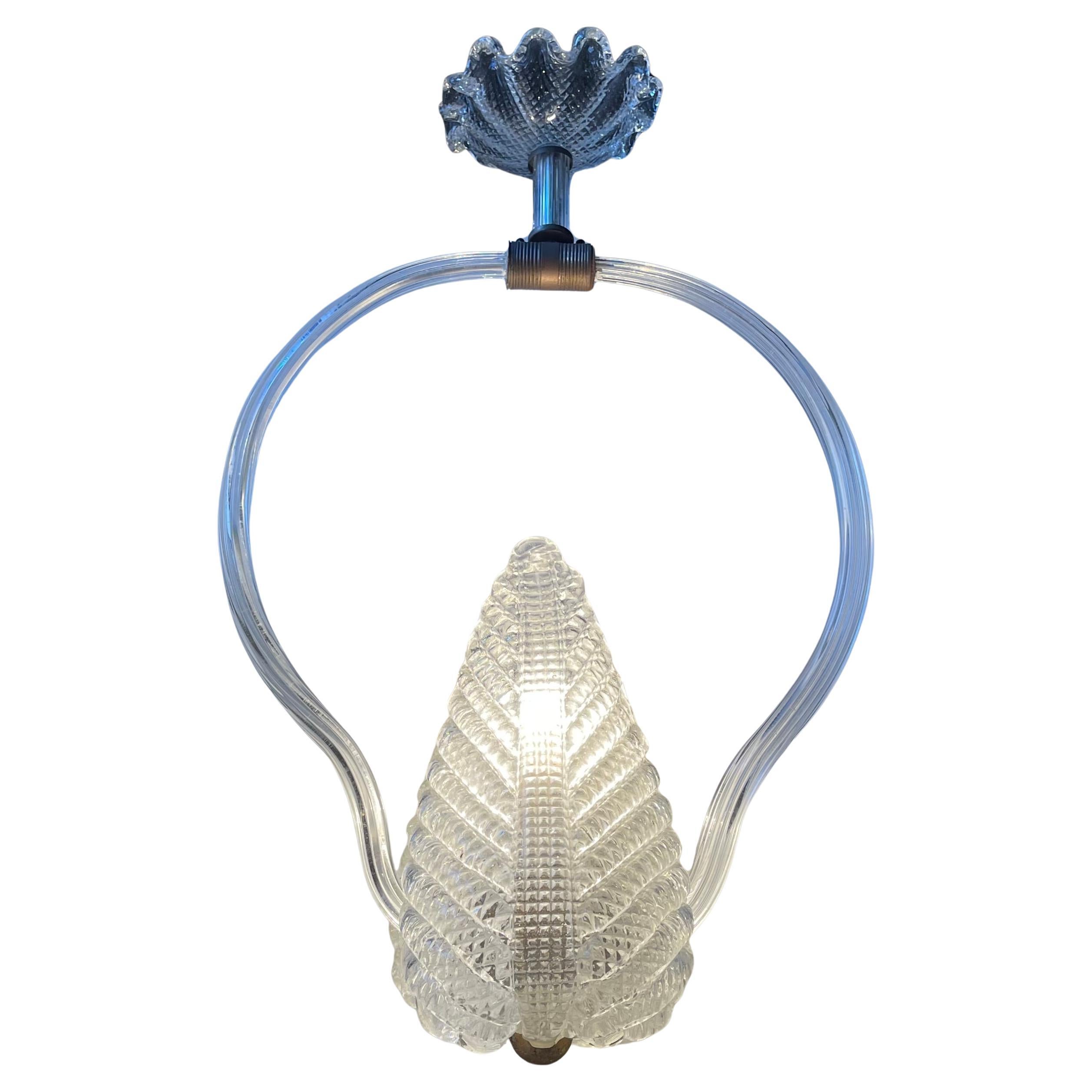 Lámpara de techo Ercole Barovier 
Toso Hoja de cristal de Murano, Italia Década de 1940 en venta