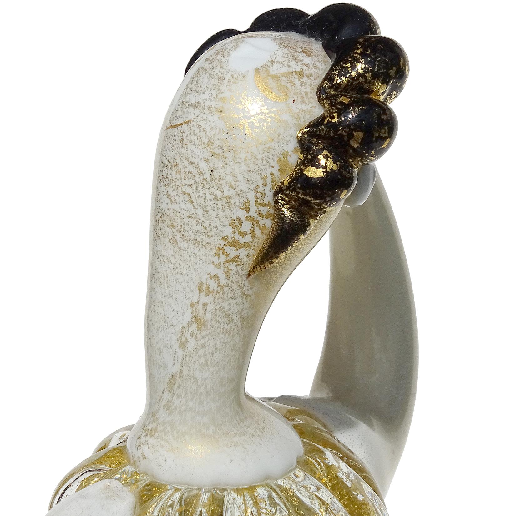 Ercole Barovier Toso Murano 50s Gold Flecks Italian Art Glass Woman Sculpture 1