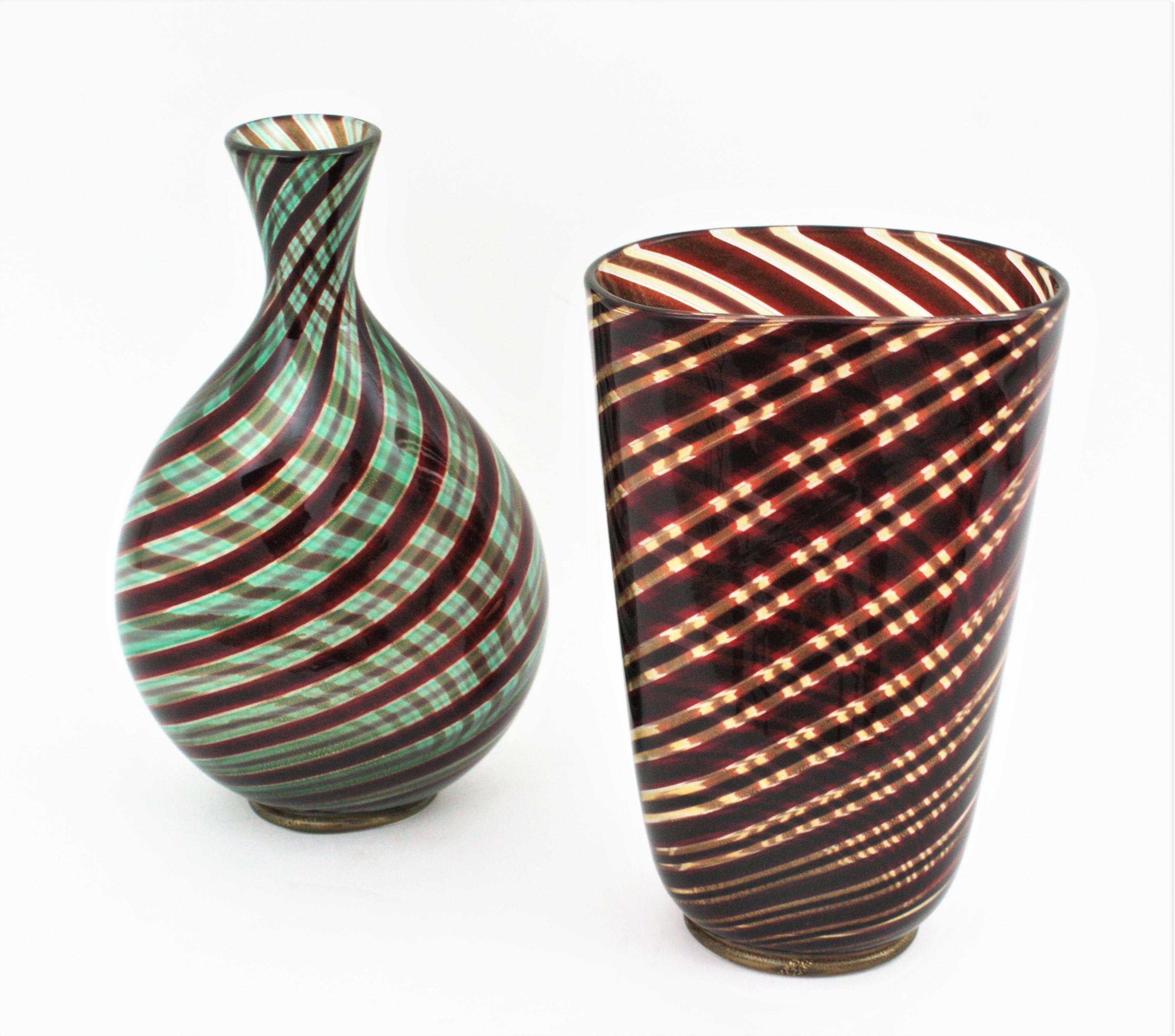 Ercole Barovier - Vase en verre de Murano Toso Spira Aurata, années 1960 en vente 8