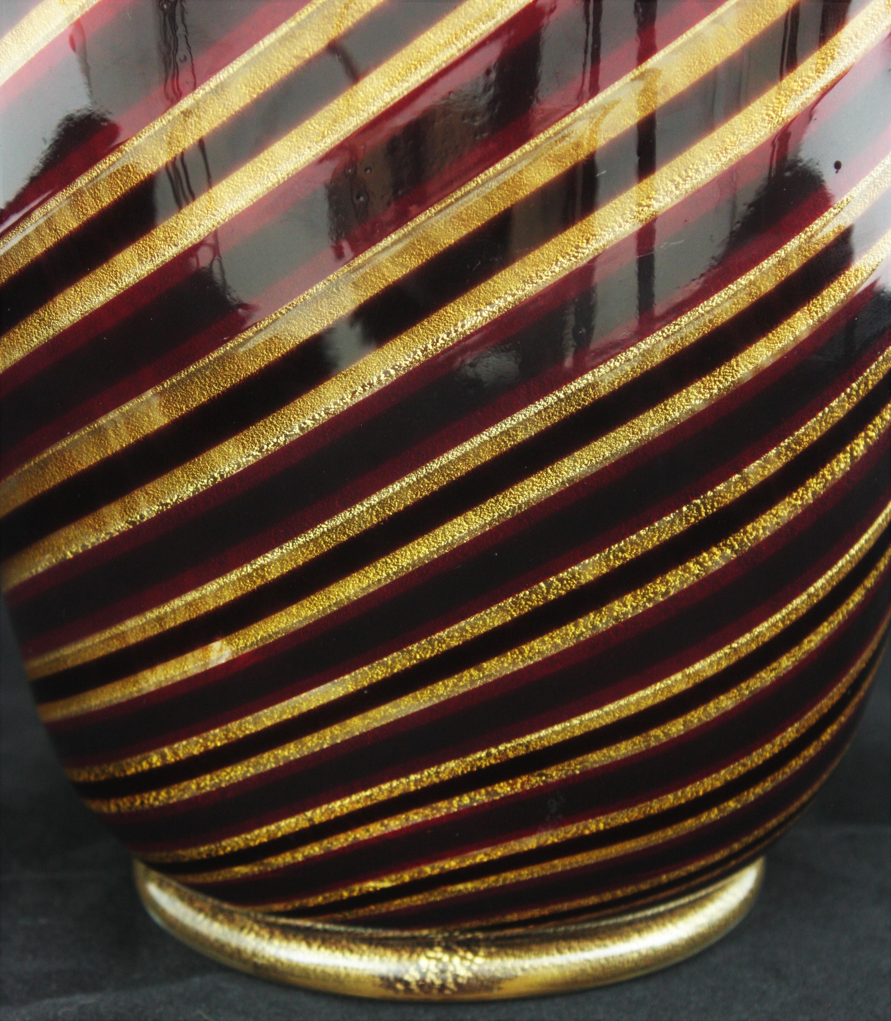 Spira Aurata-Vase aus Muranoglas von Ercole Barovier Toso, 1960er-Jahre im Angebot 10