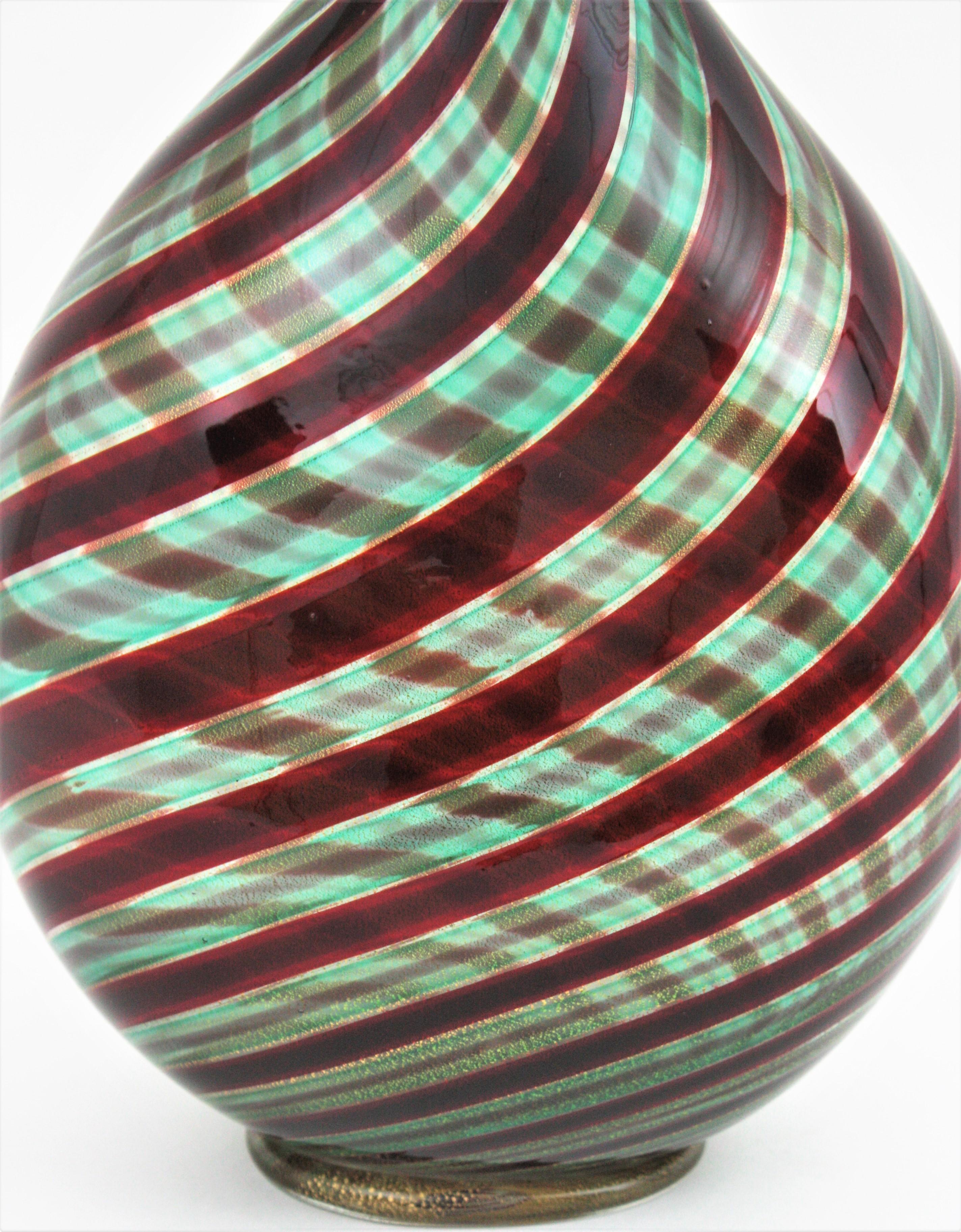 Spira Aurata-Vase aus Muranoglas von Ercole Barovier Toso, 1960er-Jahre (Italienisch) im Angebot