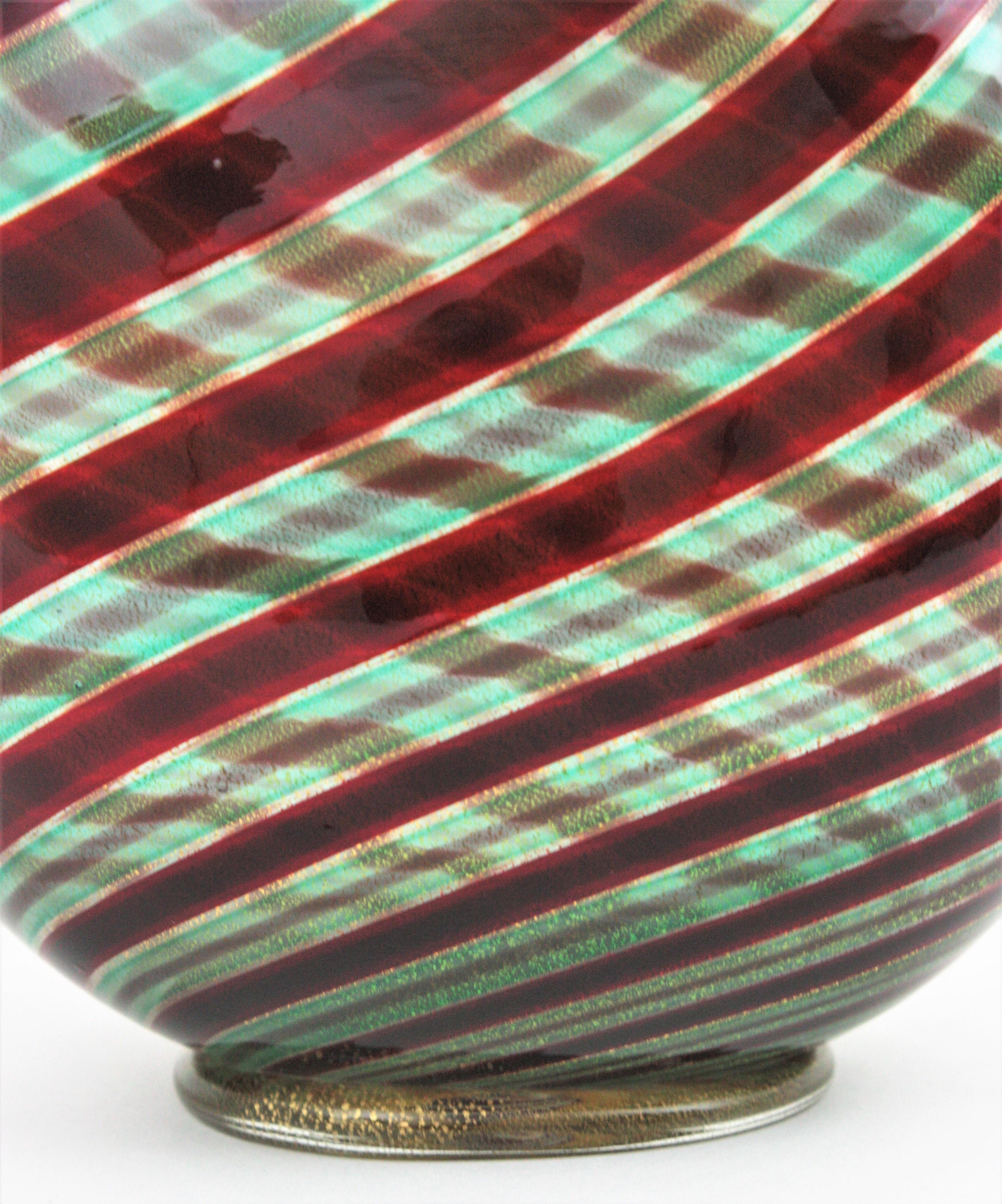 Spira Aurata-Vase aus Muranoglas von Ercole Barovier Toso, 1960er-Jahre im Angebot 1