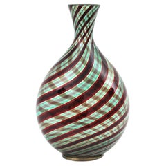 Ercole Barovier Toso Murano Glass Spira Aurata Vase, 1960s