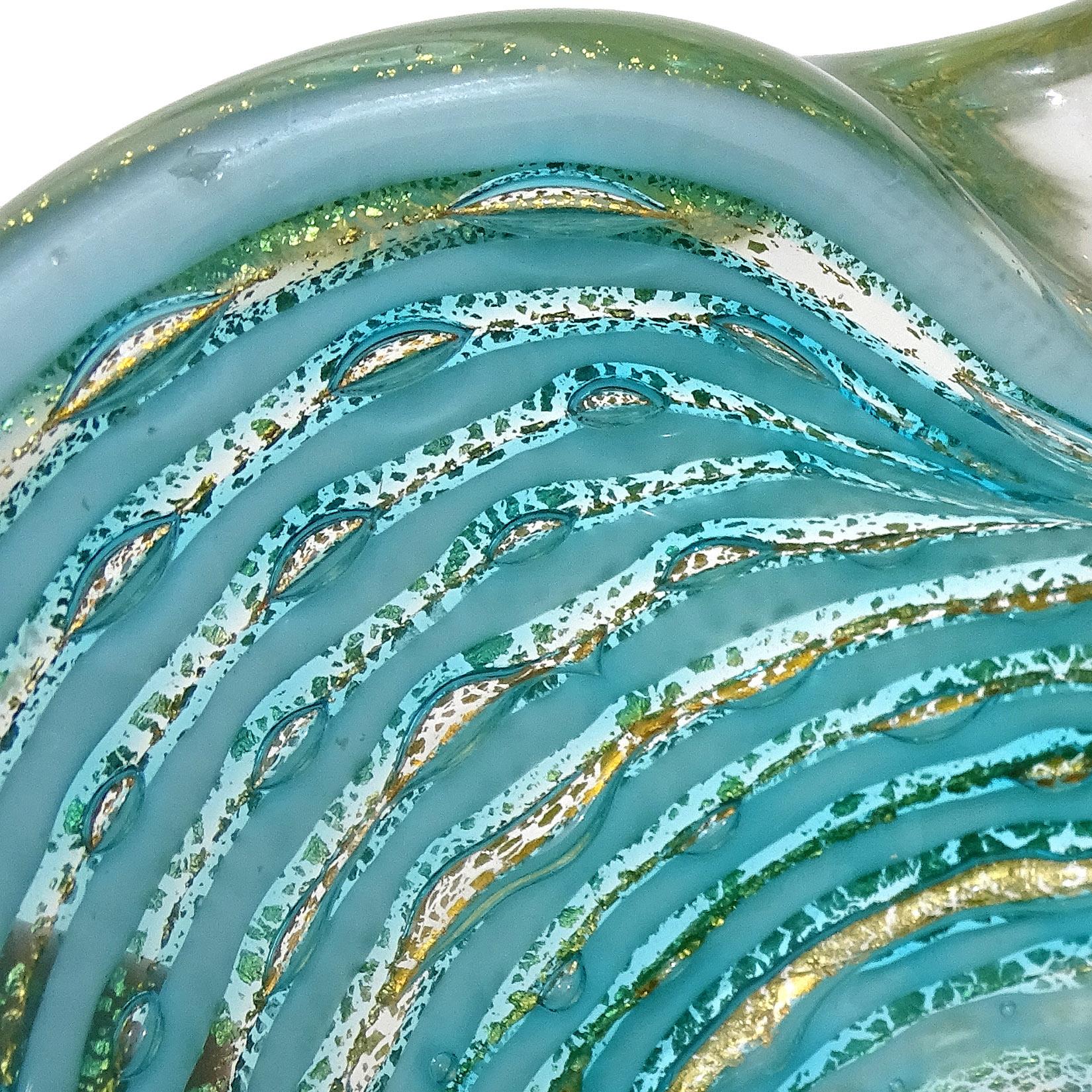 blue swirl glass bowl