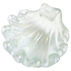 Ercole Barovier Toso Murano Iridescent Italian Art Deco Glass Conch Shell Bowl