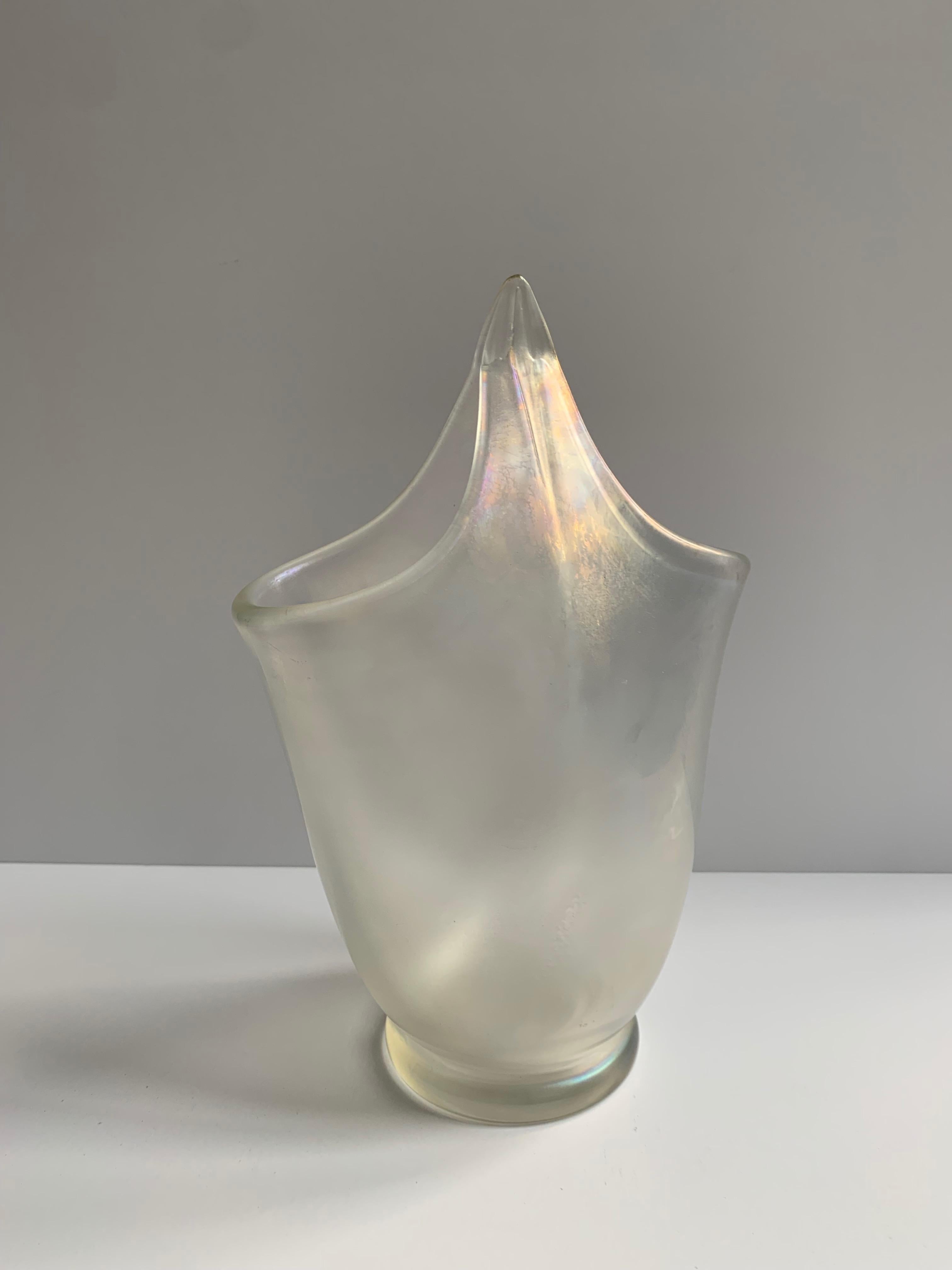 Ercole Barovier Toso Signed Opaque Translucent Vase In Excellent Condition In Los Angeles, CA