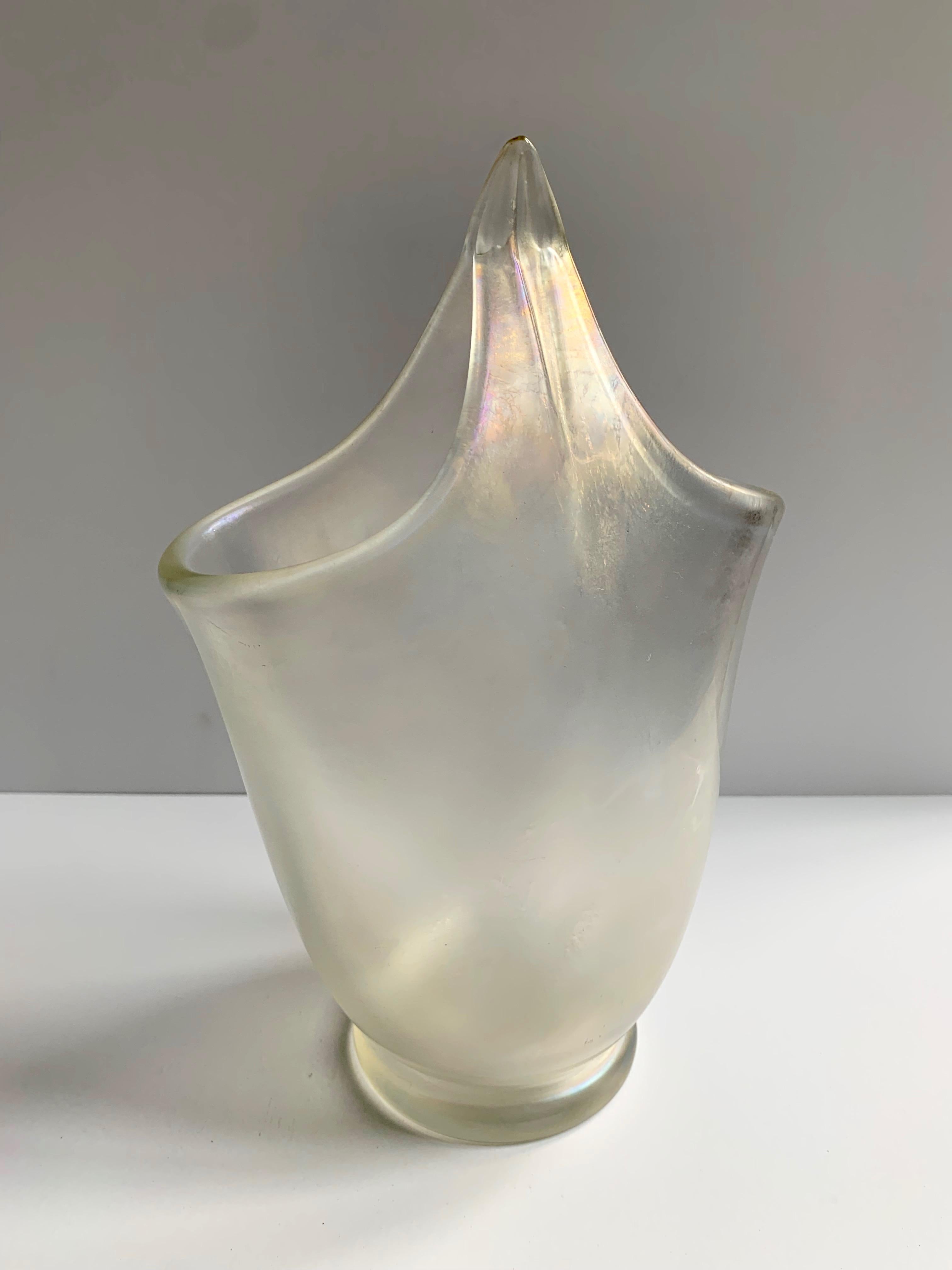 Blown Glass Ercole Barovier Toso Signed Opaque Translucent Vase