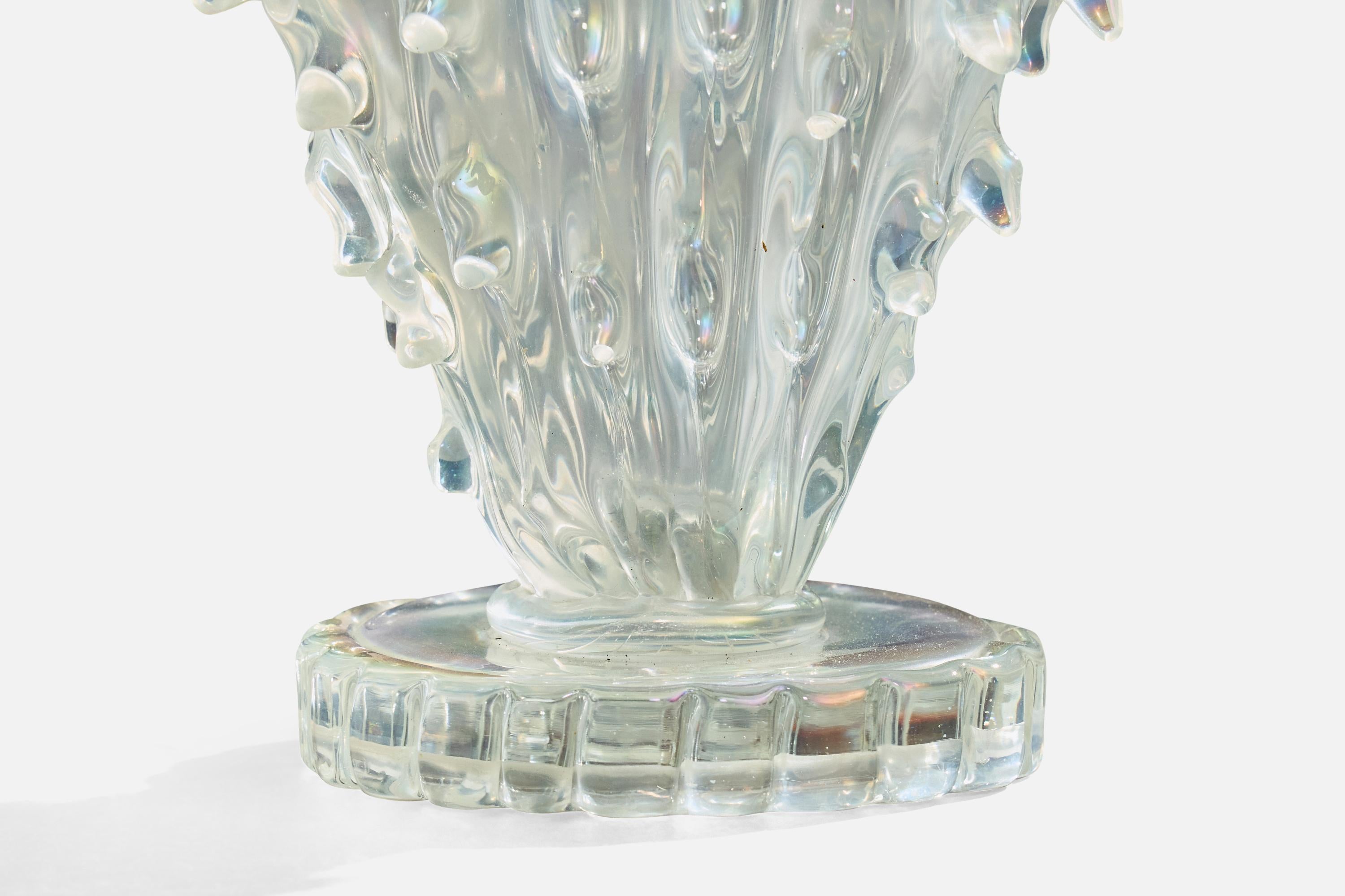 Ercole Barovier, Jarrón, Vidrio, Italia, Década de 1940 en venta 2