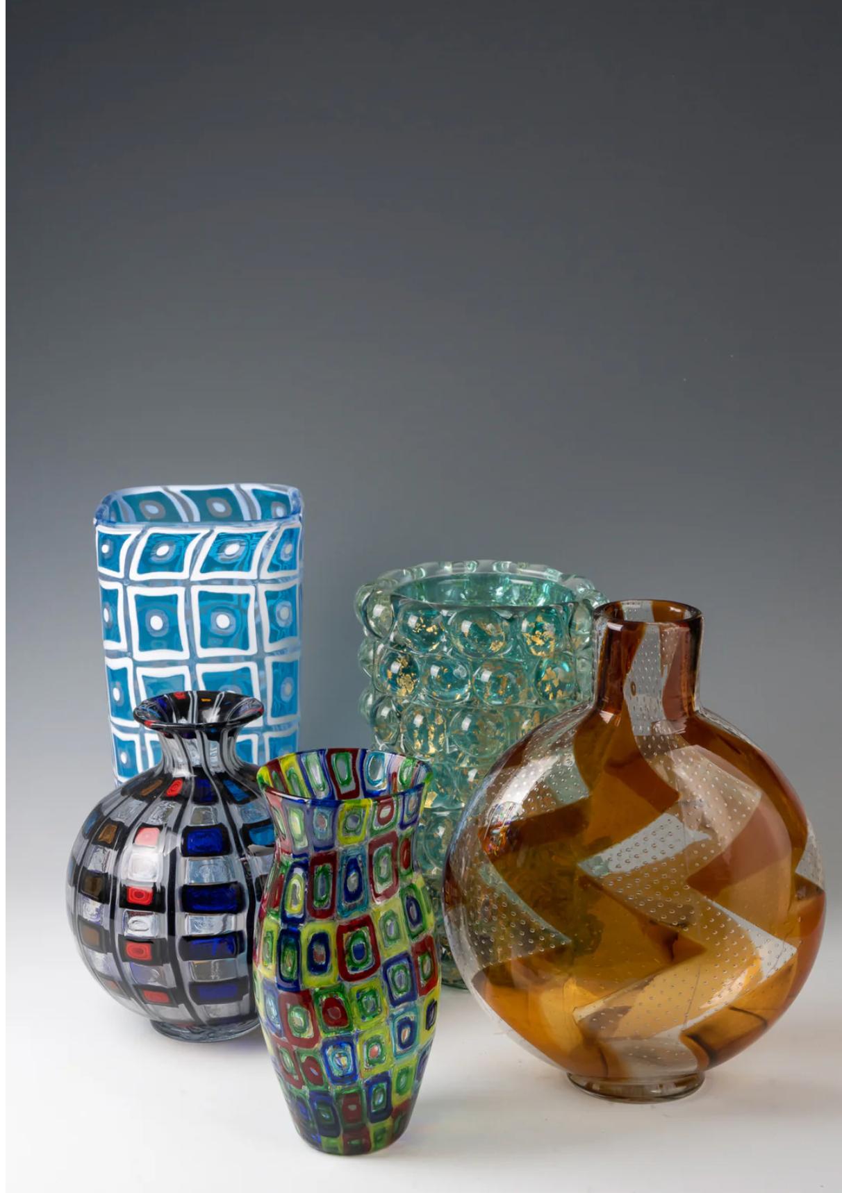 Metà XX secolo Ercole Barovier, vaso modello 'Lenti', 1940 ca. in vendita