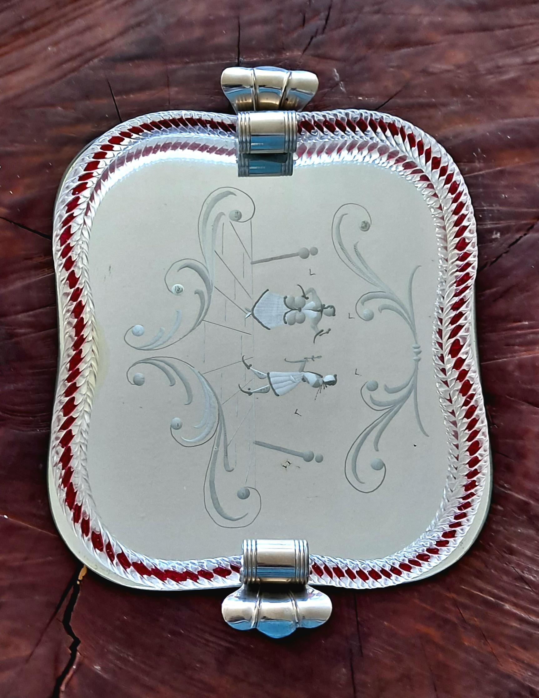Ercole Barovier  Venation Serving Tray  In Good Condition For Sale In Los Angeles, CA
