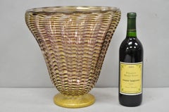 Ercole Barovier Zebrato Murano Art Glass Vase Zebrati for Ferro Toso Barovier
