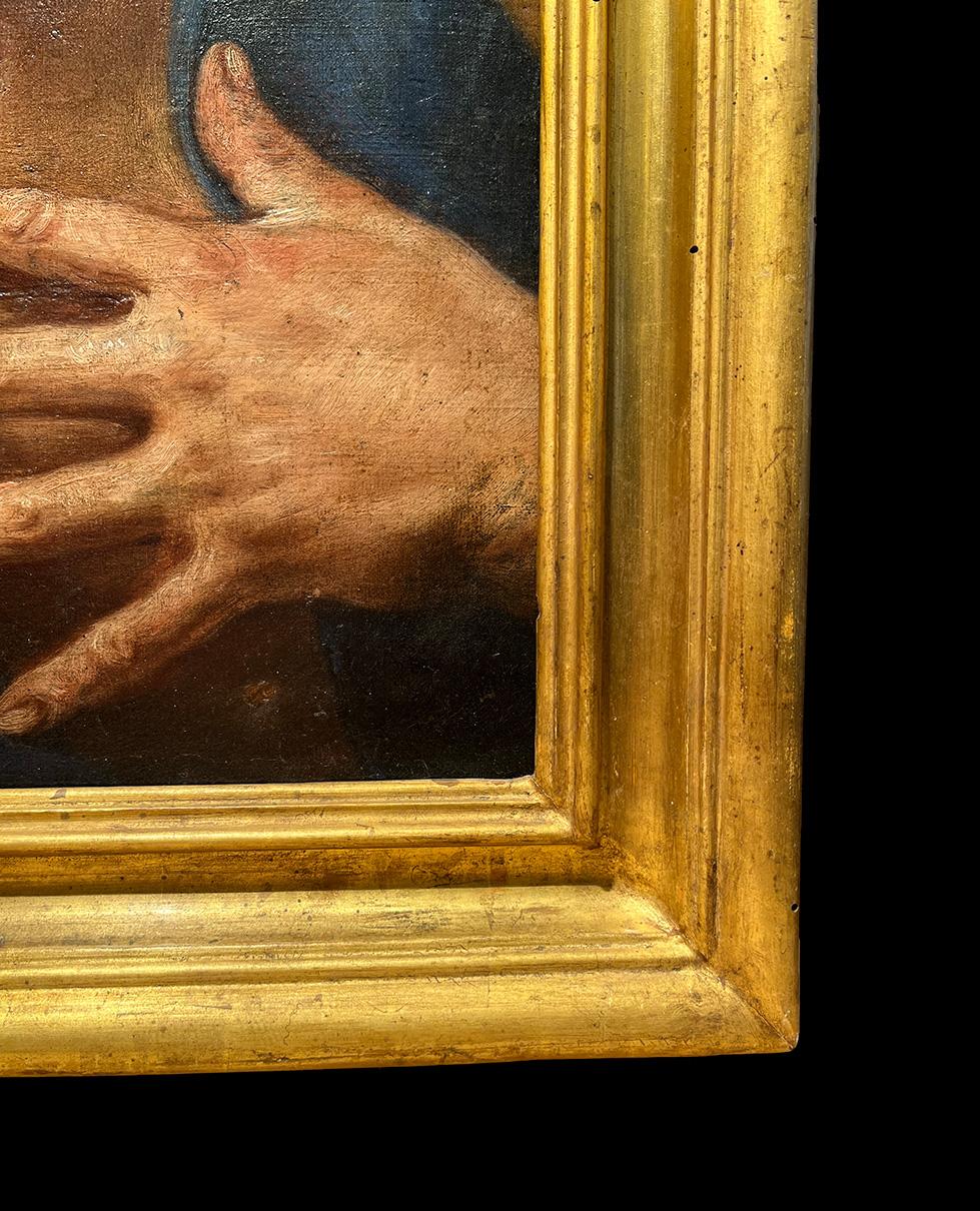 17th Century by Ercole de Maria Penitent Saint Peter Oil on canvas For Sale 6