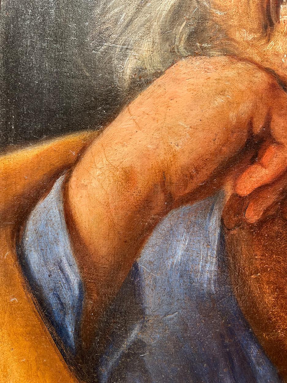 17th Century by Ercole de Maria Penitent Saint Peter Oil on canvas For Sale 2