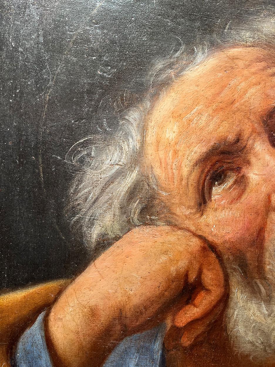 17th Century by Ercole de Maria Penitent Saint Peter Oil on canvas For Sale 3