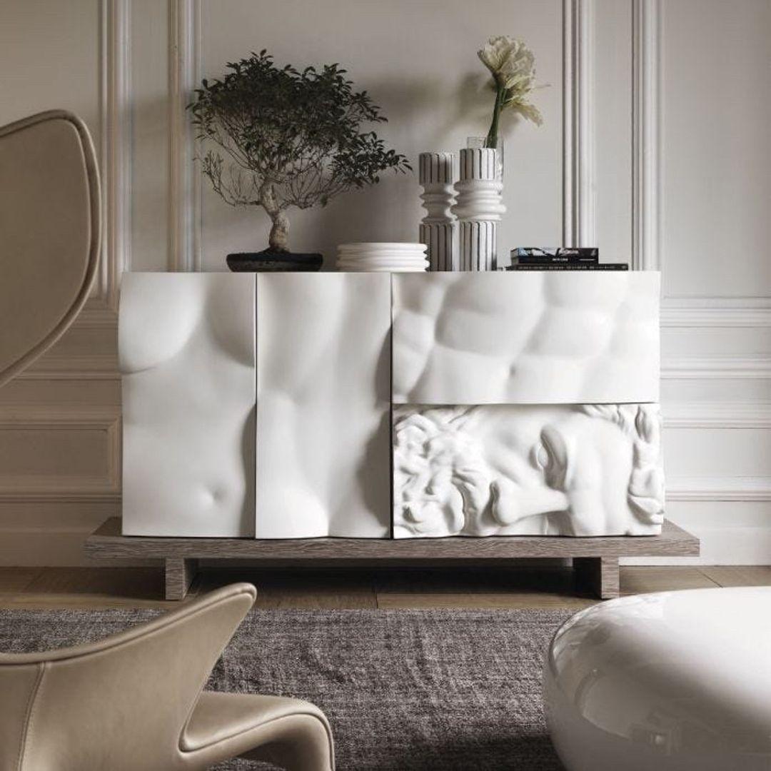 Italian Ercole E Afrodite White Cabinet on a Base by Driade For Sale