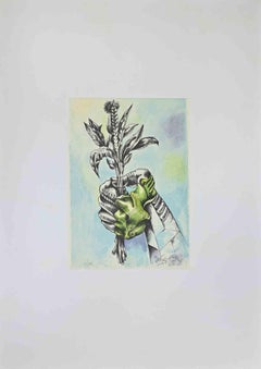 Blumenblume – Lithographie von Ercole Pignatelli – 1972