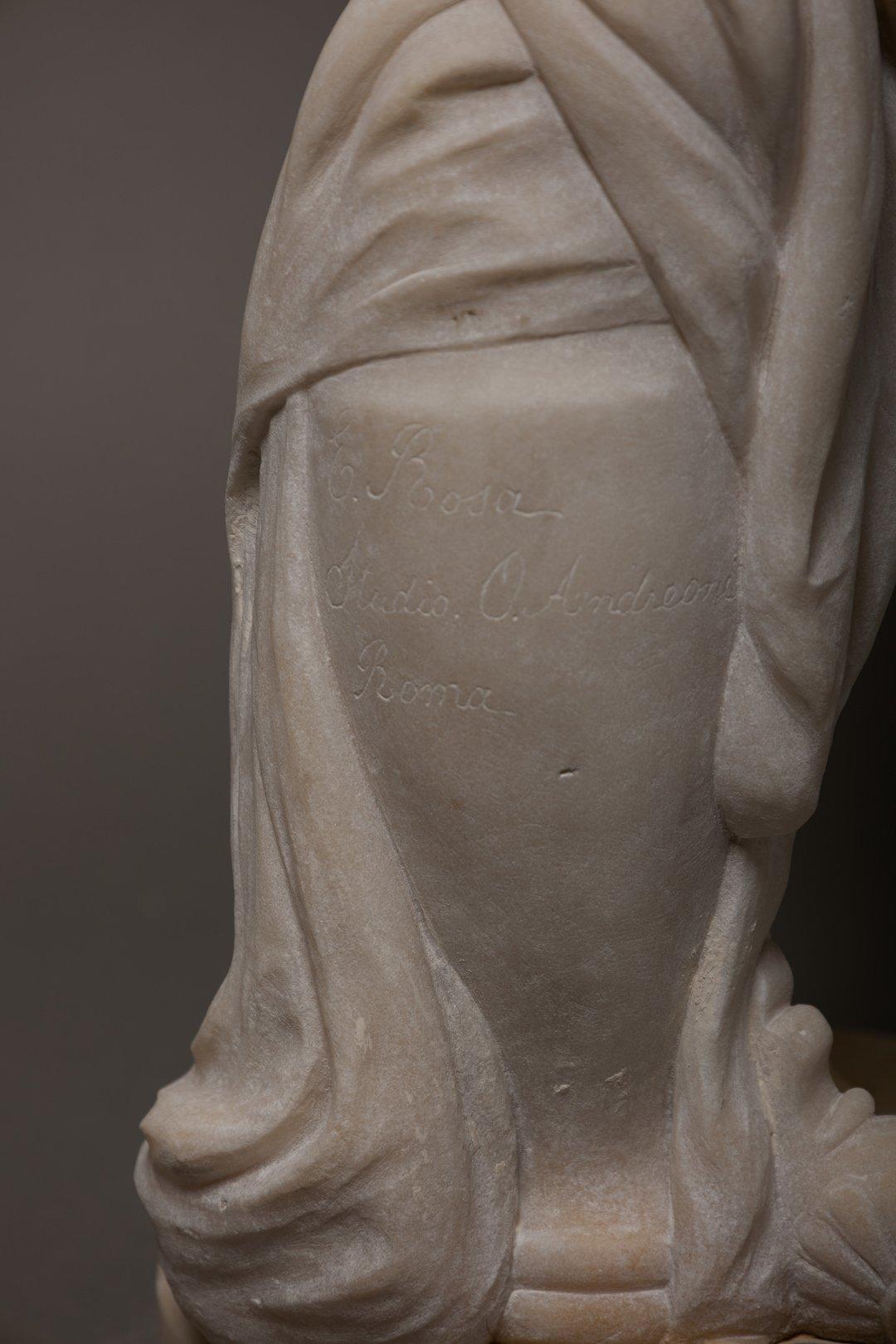 Frine (Phryne), 19th Century Large Marble Sculpture of Nude Woman For Sale 2