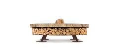 Ercole Small Rain Forest Brown Marble Fire Pit by AK47 Design