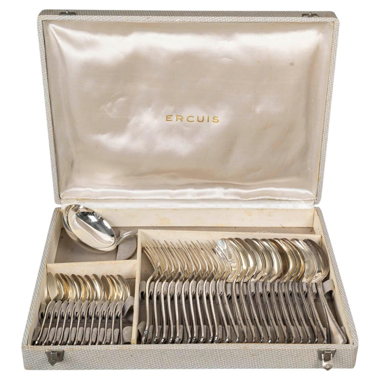 Ercuis Cutlery Service, Silver Plated, 20th Century.