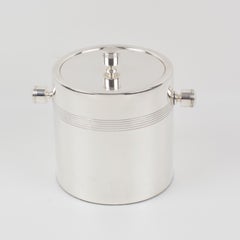 Ercuis France 1970s Silver Plate Ice Bucket Cooler