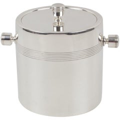 Retro Ercuis France 1970s Silver Plate Ice Bucket Cooler