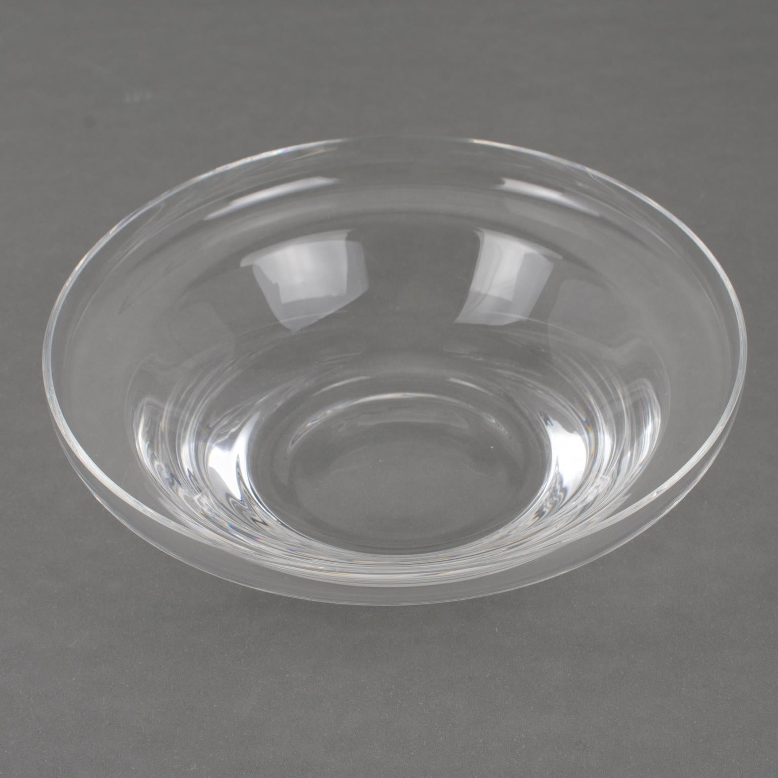 Ercuis, Paris Crystal and Silver Plate Caviar Bowl Dish Server, circa 1960 For Sale 8