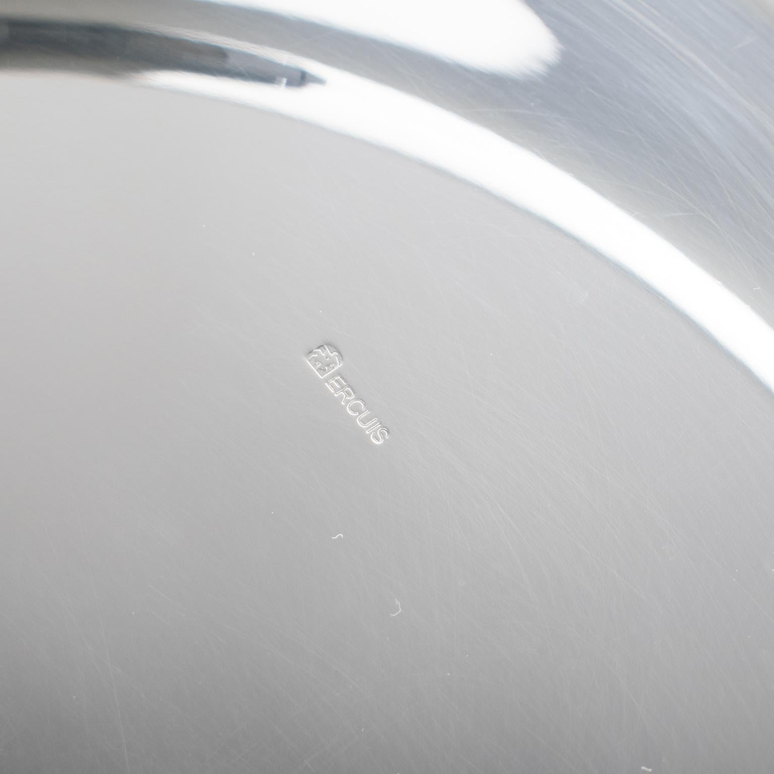 Ercuis, Paris Crystal and Silver Plate Caviar Bowl Dish Server, circa 1960 For Sale 2