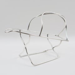 Ercuis Paris Silver Plate Bottle Holder Wine Pourer Server, 1950s