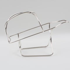 Ercuis Paris Silver Plate Bottle Holder Wine Pourer Server, 1950s
