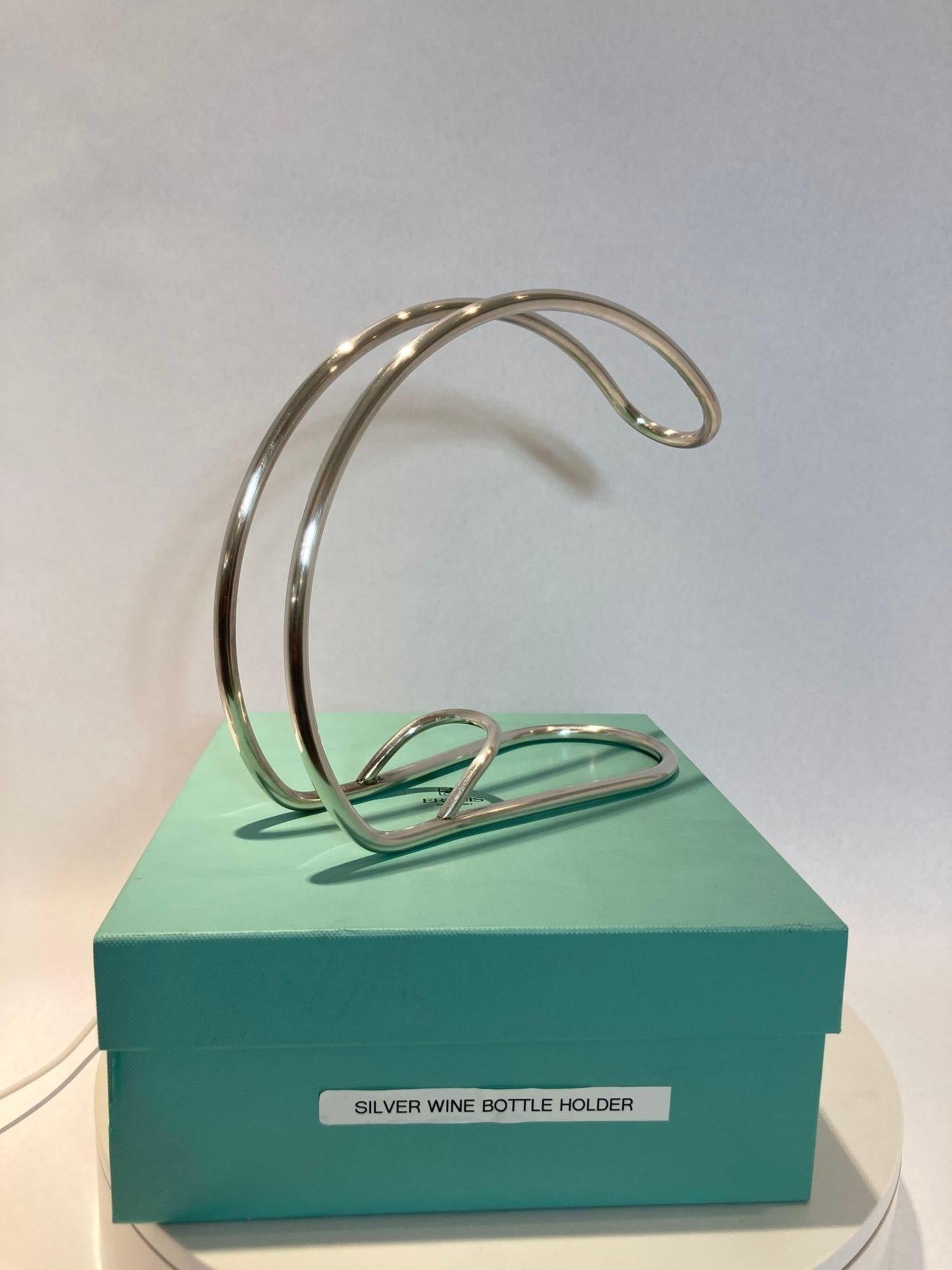 Ercuis Paris Silver Wine Bottle Holder Server en venta 6