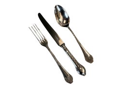 Ercuis Silver Plated Cutlery in Three Cases, Set of 124