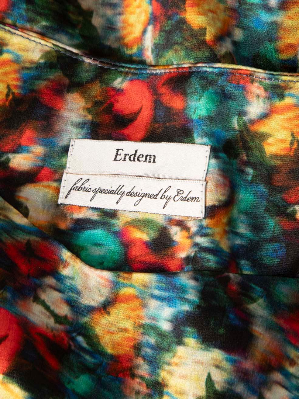 Women's Erdem Abstract Mini Short Sleeve Dress Size M For Sale