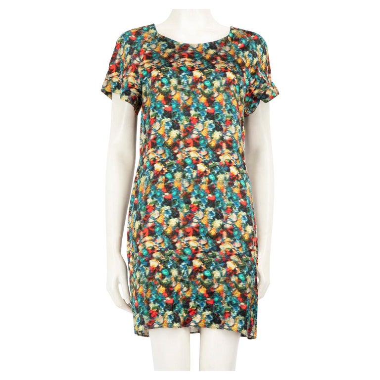 Erdem Abstract Mini Short Sleeve Dress Size M
