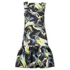 Erdem Bird Print Knee Length Dress Size S