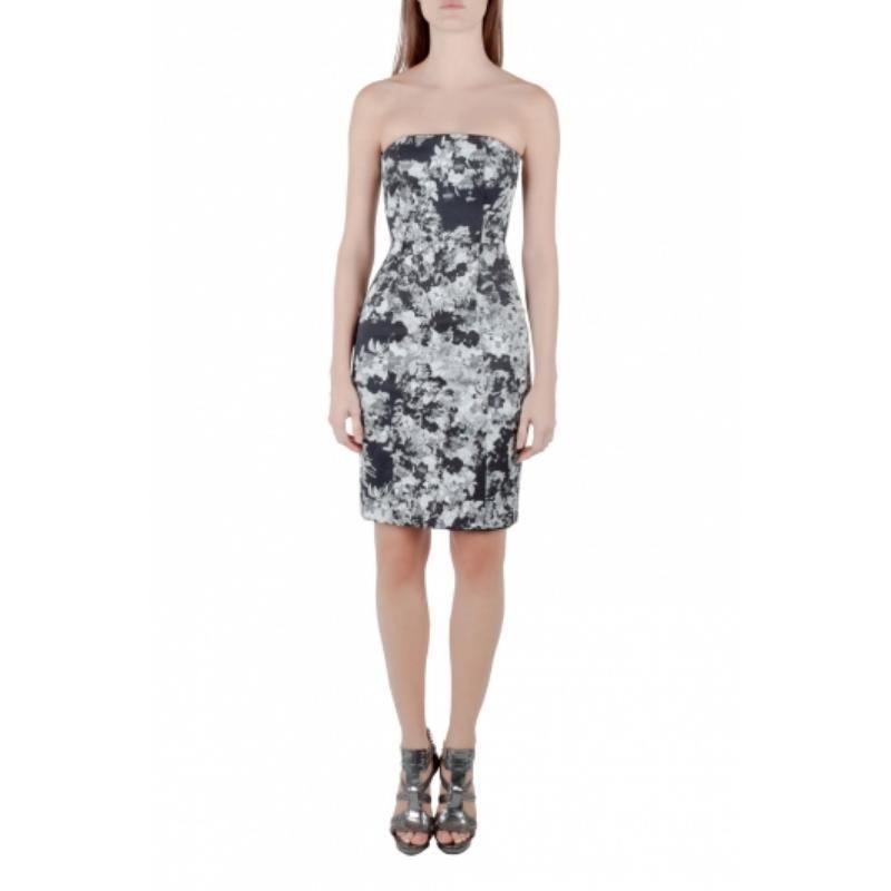 S.S. White con stampa floreale in cotone elasticizzato e vestito a bustino in vendita 2