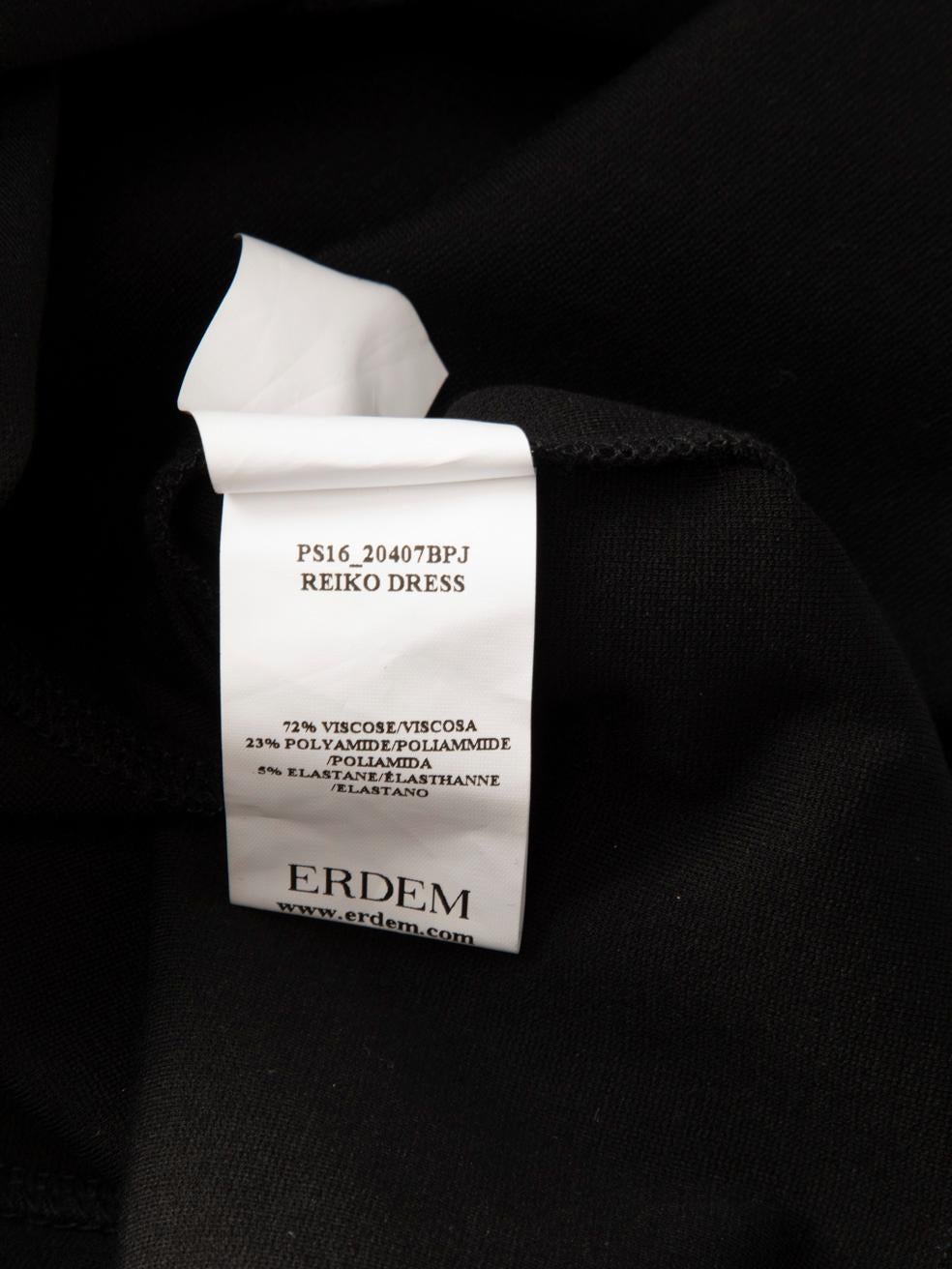 Erdem Black Broderie Detail Knee Length Dress Size L For Sale 2