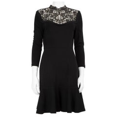 Erdem - Vestito al ginocchio con dettaglio Broderie nero - taglia L.