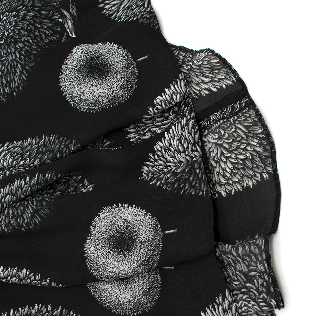 Erdem Black Cold-shoulder Printed Belted Dress - Size US 8 4