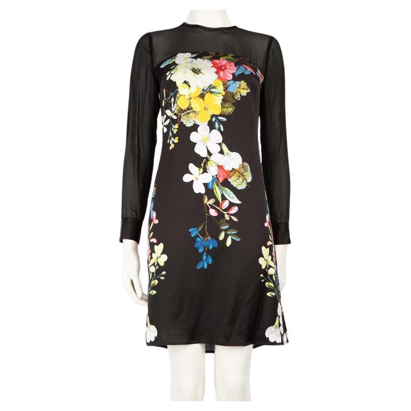 Erdem Black Floral Print Knee Length Dress Size S For Sale