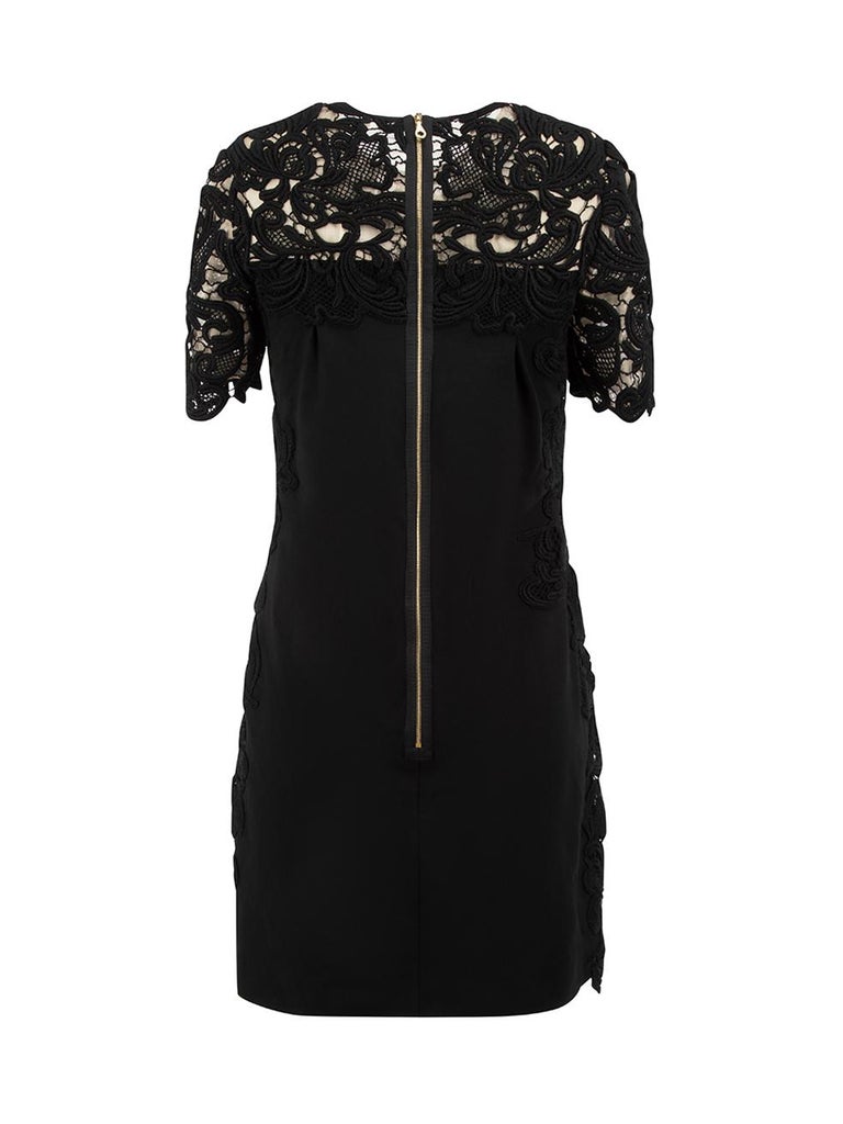 lace and beads madison dress Montsand RED BEADED LACE MIDI DRESS