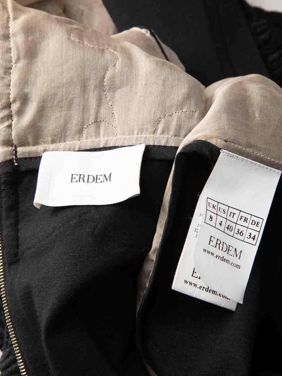 Erdem Schwarzes knielanges Kleid aus Guipure-Spitze, Größe S Damen im Angebot
