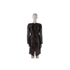 ERDEM black silk BEADS & SEQUIN COCKTAIL Dress 8 XS