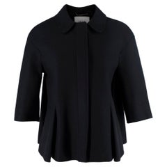 Erdem - Giacca nera in lana con cappuccio -  US 4
