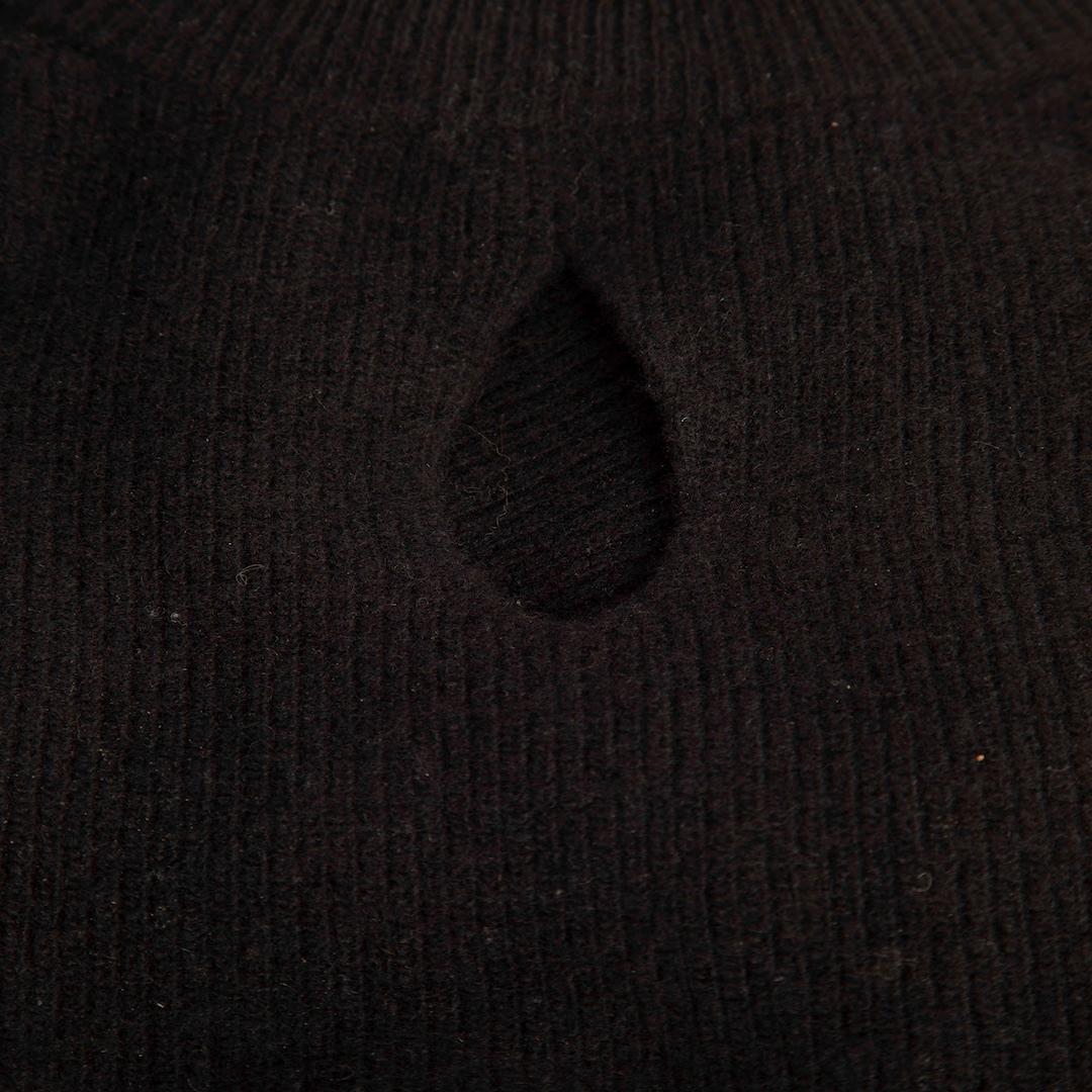 Noir Pull Felicity noir à col en laine et découpes Taille XL en vente