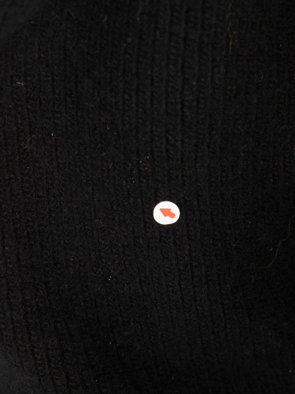 Pull Felicity noir à col en laine et découpes Taille XL en vente 1