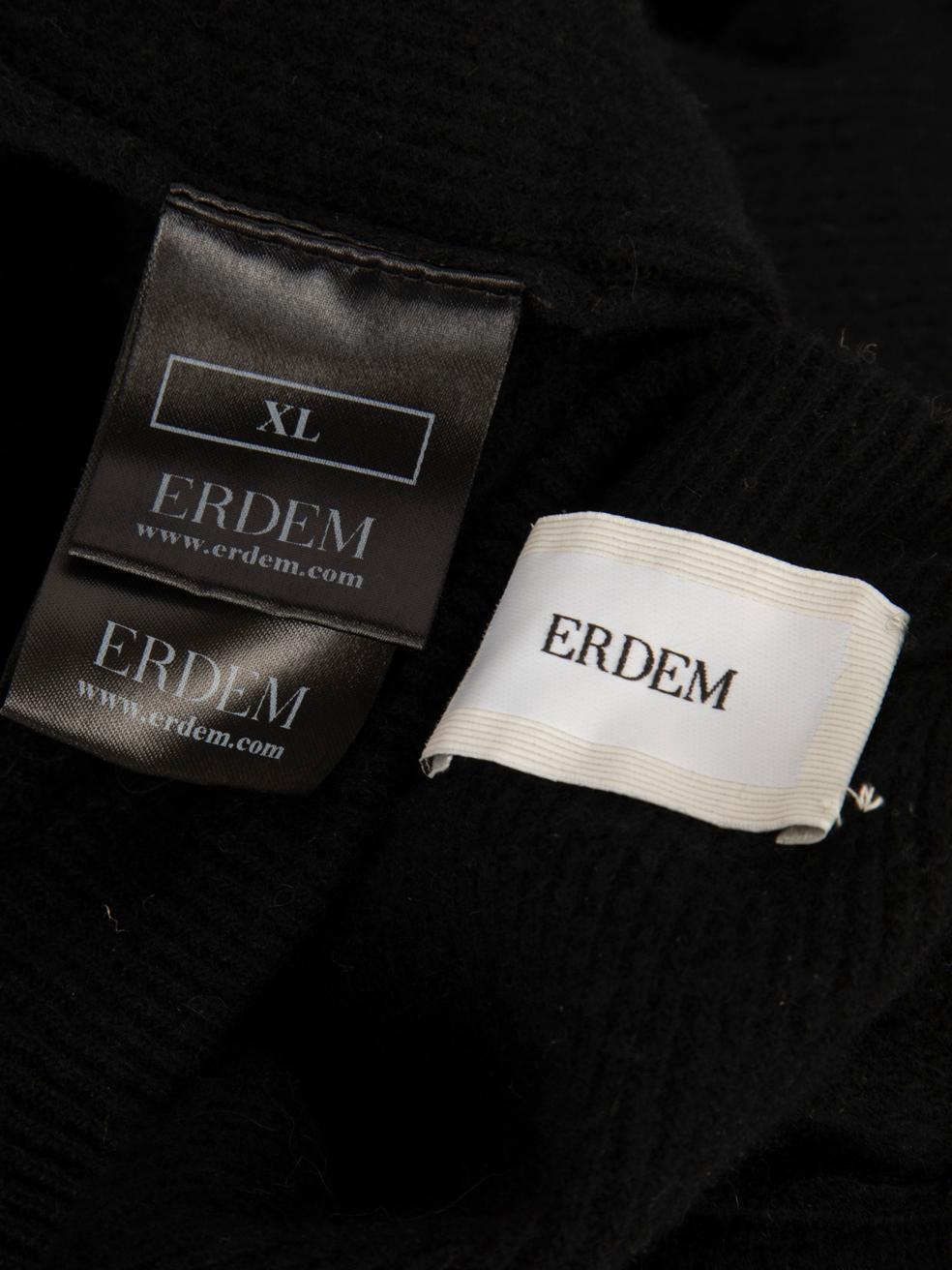 Pull Felicity noir à col en laine et découpes Taille XL en vente 2