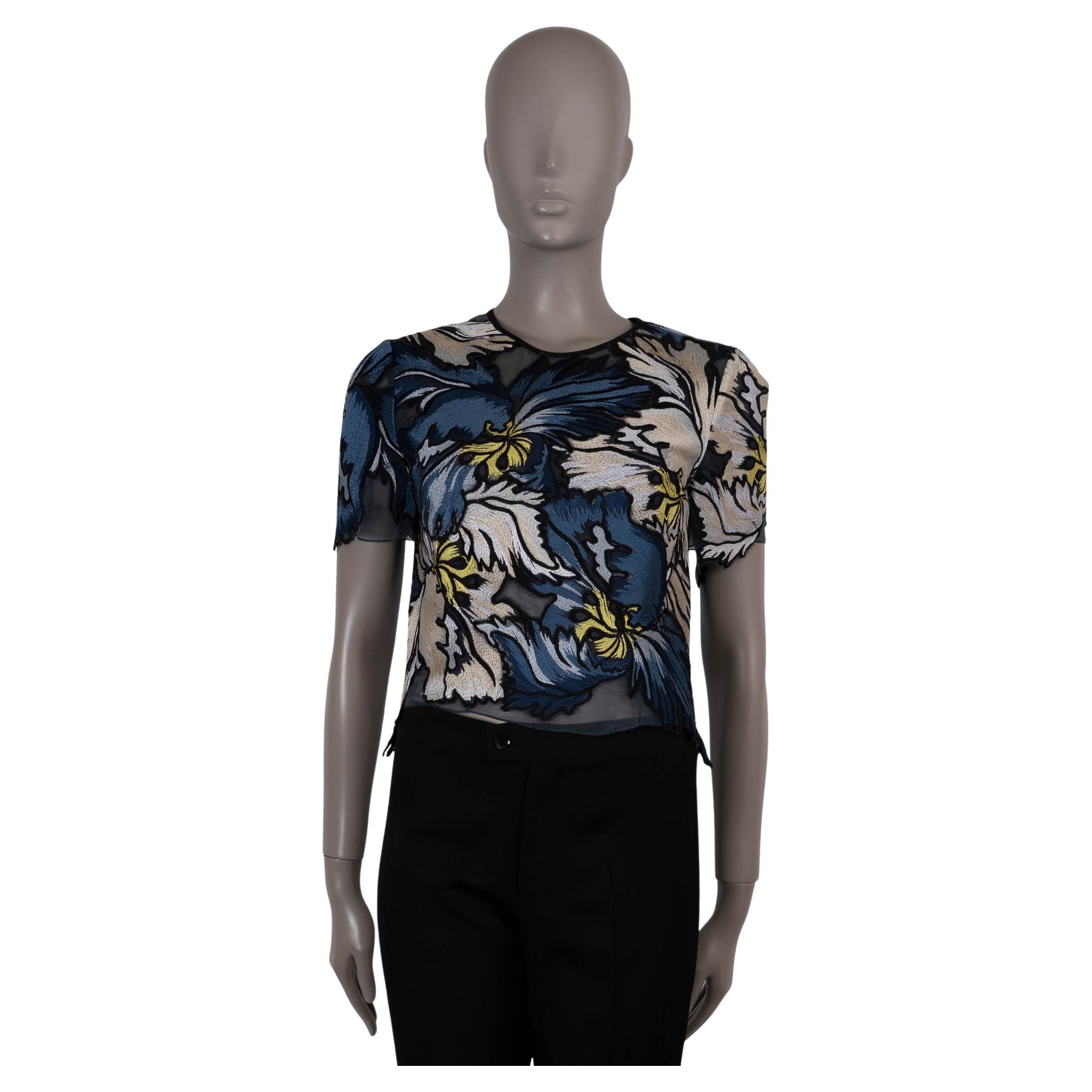 Camicetta Erdem blu 2015 EMIKO FLOREALE INCROCIATA Camicia  M in vendita