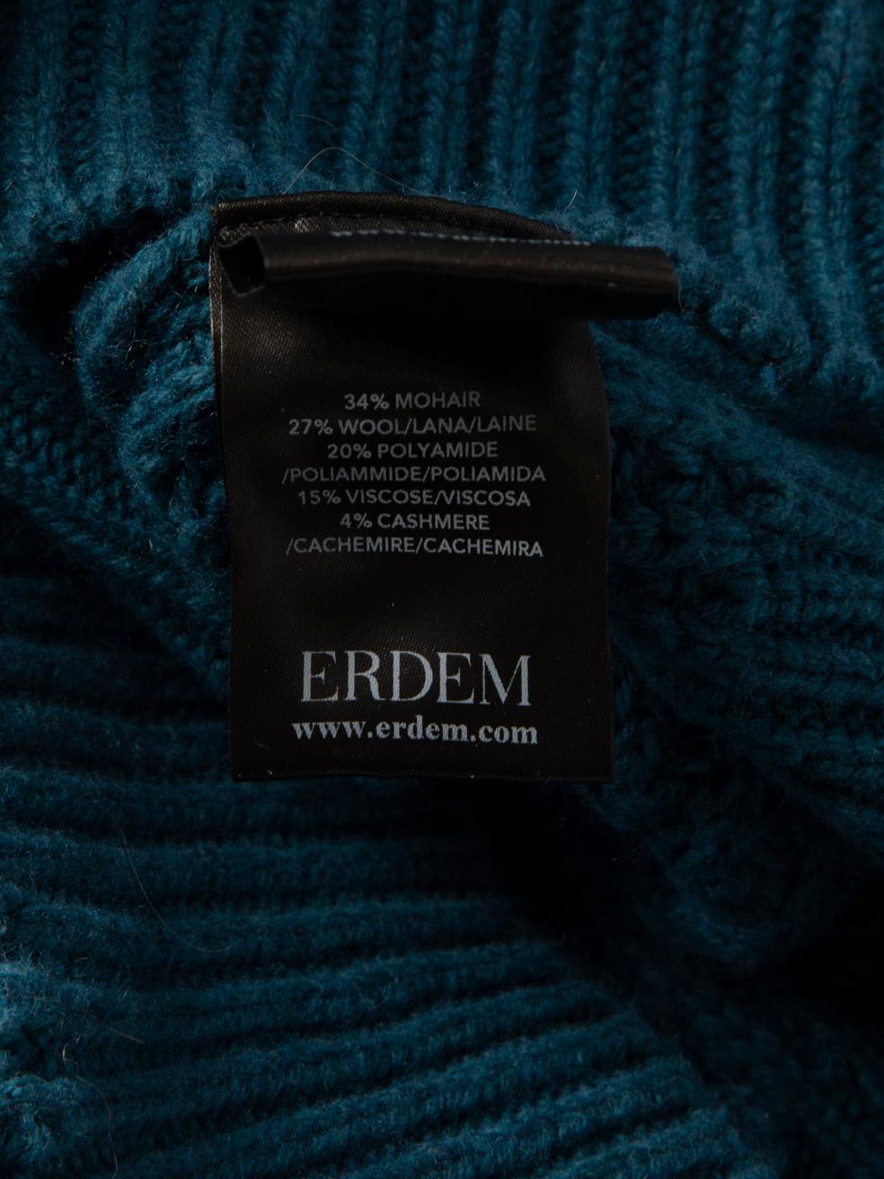 Pull en maille Caspian Mohair bleu Erdem Taille S en vente 1