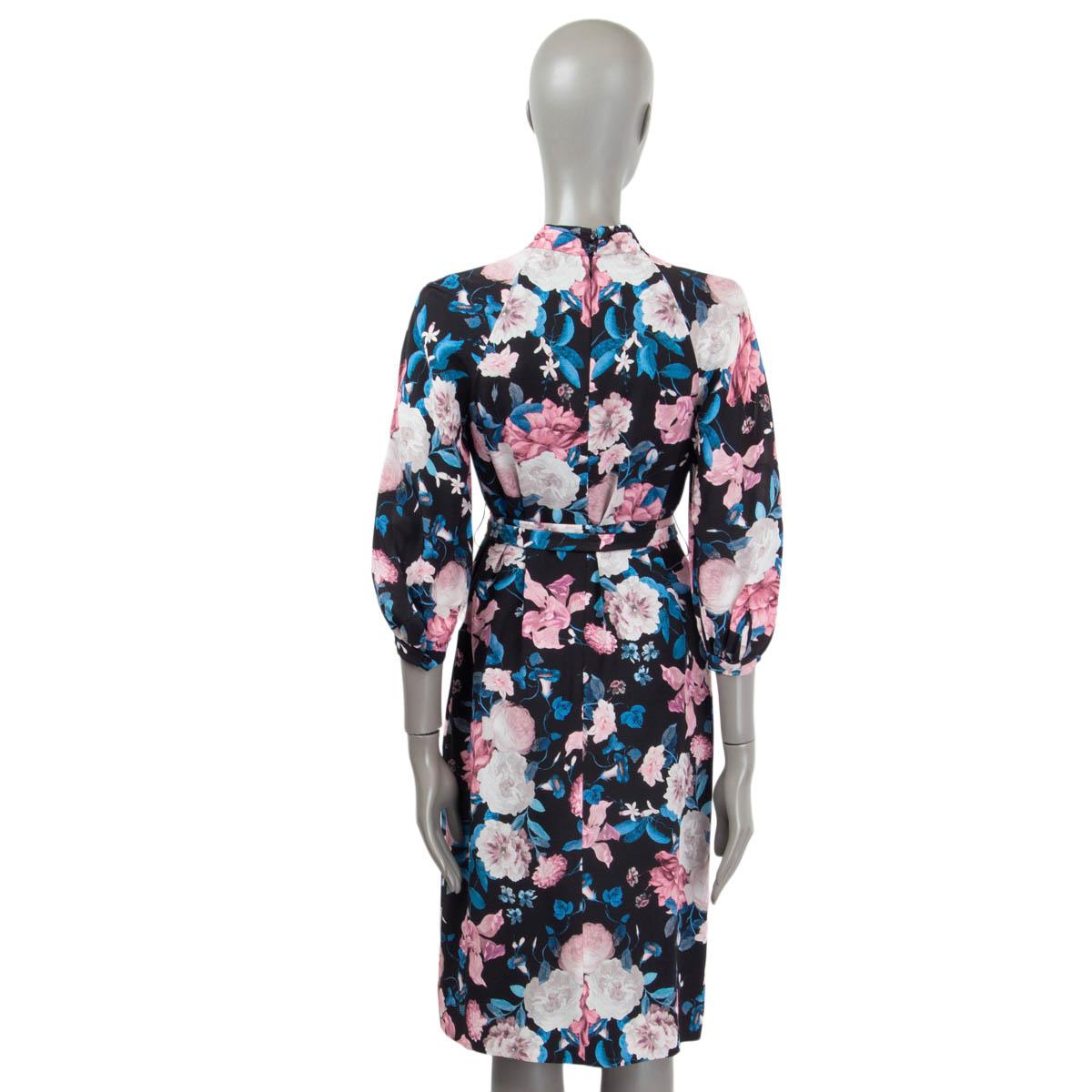 Donna ERDEM blu rosa seta 2020 FINNETTA FLORAL Shift Dress 8 XS in vendita